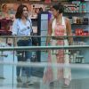 Flávia Alessandra e a filha Giulia Costa passearam no shopping Village Mall, Zona Oeste do Rio