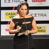 Gloria Pires foi homenageada do Prêmio Extra de TV, em 29 de novembro de 2016. 'Esse prêmio tem um sabor muito especial porque dos meus 53 anos, 45 eu passei nos estúdios', agradeceu