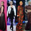 Lady Gaga exibiu quatro figurinos durante a noite dedicada à gravação do Victoria's Secret Fashion Show, nesta quarta-feira, 30 de novembro de 2016, em Paris