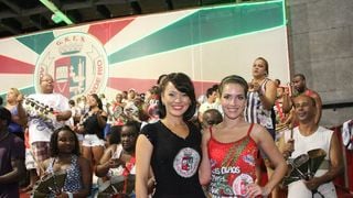 Monique Alfradique e Geovanna Tominaga caem no samba da Grande Rio