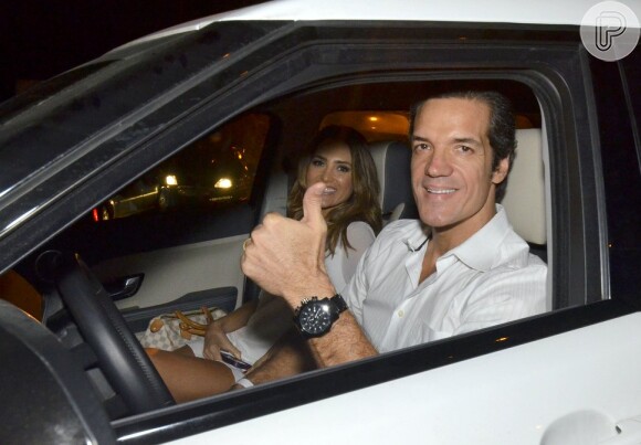 Carlos Machado foi com a mulher, Ivy Rocha, à festa de despedida de 'Amor à Vida'