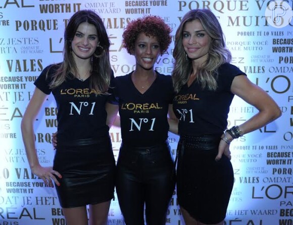 Isabelli Fontana, Taís Araújo e Grazi Massafera participam de convenção da L'Oréal, nesta terça-feira, 4 de fevereiro de 2014, em São Paulo