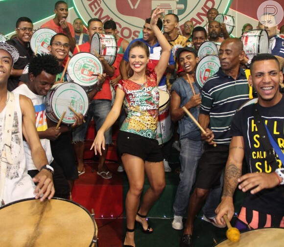 O desempenho da paulista no samba está sendo elogiado nos ensaios da Grande Rio 