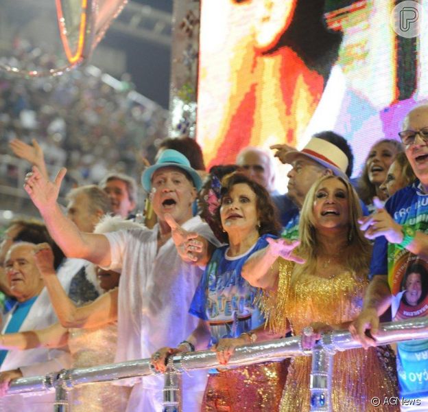 Desfile da Beija-Flor reúne famsoos como Susana Vieira, Ney Latorraca, Rosamaria Murtinho, Arlete Salles, entre outros, na madrugada desta segunda-feira, 3 de março de 2014