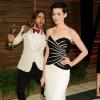 Jared leto brincou com a atriz Anne Hathaway durante a cerimônia do Oscar