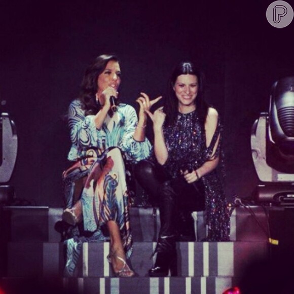 Ivete Sangalo canta com Laura Pausini em gravação de DVD