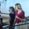 Roberto Justus e Ana Paula Siebert embarcam no aeroporto Santos Dumont, no Rio de Janeiro, em 13 de março de 2014
