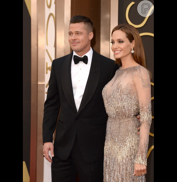 Angelina Jolie e Brad Pitt marcaram presença no Oscar 2014
