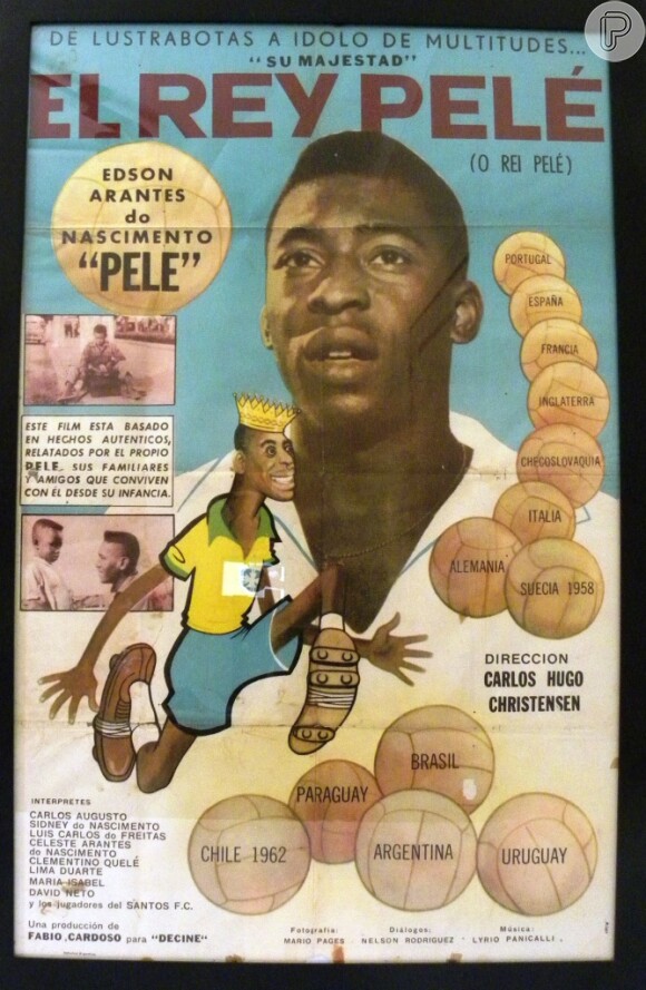 O pôster de um documentário sobre Pelé ainda está à venda, com lance inicial de R$ 3 mil