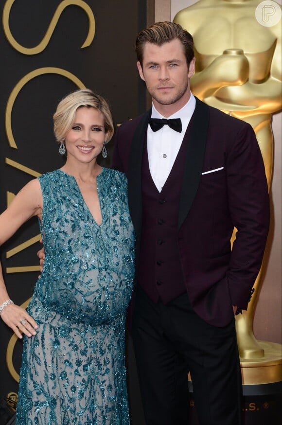 Elsa Pataky e Chris Hemsworth revelam nomes dos filhos: Tristan e Sasha, em 26 de março de 2014