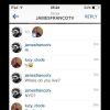 James Franco paquera Lucy Code por mensagem direta do Instagram