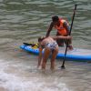 13 de abril de 2014 - Antônia Fontenelle pratica stand up paddle no Rio