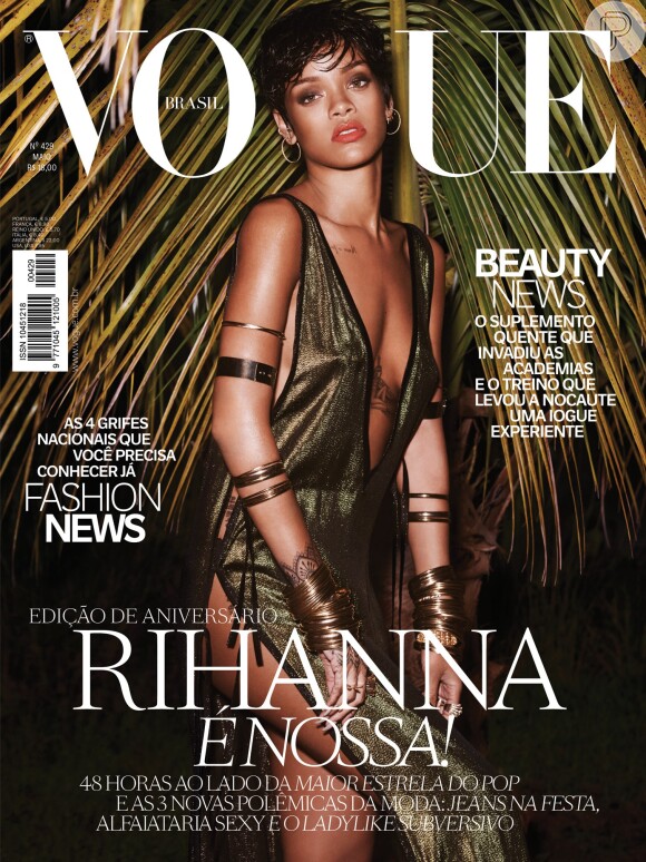 Rihanna ganha estampa duas capas em edição de aniversário de revista brasileira  25 de abril de 2014