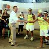 Arnold Schwarzenegger esbanja simpatia no evento 'Arnold Classic Brasil', no Riocentro, Rio de Janeiro