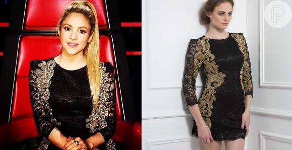 A cantora Shakira escolheu um modelo da coleção de verão 2014 da grife PatBo para vestir no programa 'The Voice', em 28 de abril de 2014