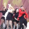 Christina Aguilera dançou muito durante o show