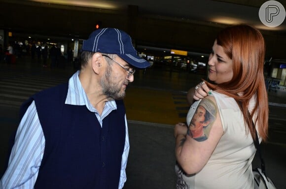Em sua última visita ao Brasil, Edgar Vivar se surpreendeu com uma fã que tinha Seu Madruga e Chaves tatuados no braço