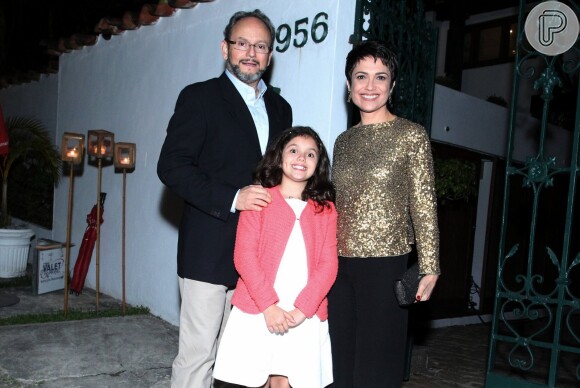 Sandra Annenberg é mulher do jornalista Ernerto Paglia; os dois são pais de Elisa, de dez anos