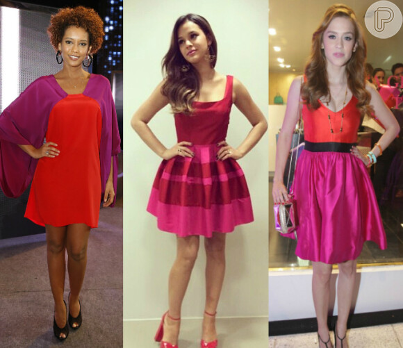 Taís Araújo, Bruna Marquezine e Sophia Abrahão já aderiram à mistura das  cores vermelho e pink. Outras famosas preferem usar os tons separados. Confira!
