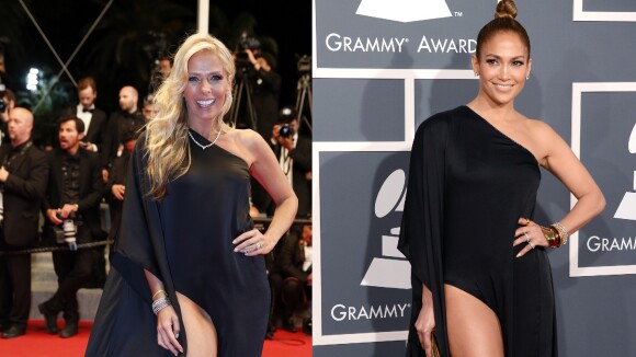 Adriane Galisteu repete em Cannes look usado por Jennifer Lopez no Grammy 2013