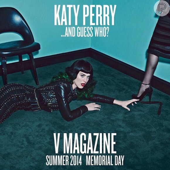 Katy Perry publicu uma foto em seu Instagram nesta segunda-feira, 19 de maio de 2014, em que aparece rastejando em um ensaio