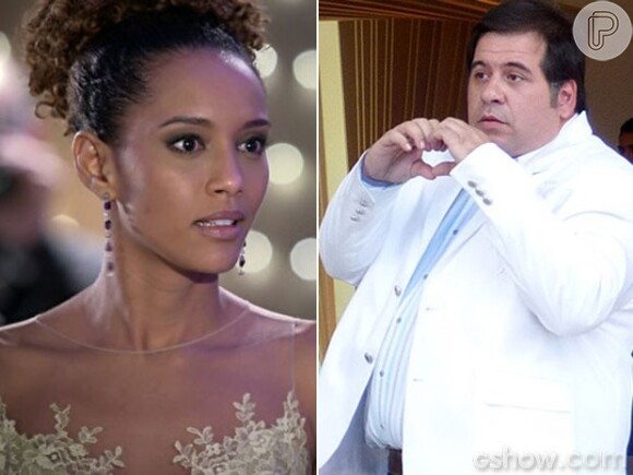Barata (Leandro Hassum) pede Verônica (Taís Araújo) em casamento numa churrascaria, em 10 de junho de 2014, em 'Geração Brasil'