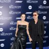 Angelina Jolie esteve acompanha do marido, o ator Brad Pitt, na pré-estreia do filme 'Malévola'