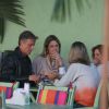 Luana Piovani e Marcello Novaes almoçaram juntos em um restaurante na Barra da Tijuca, Zona Oeste do Rio de Janeiro, na tarde desta quarta-feira, 4 de junho de 2014