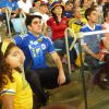 Marcelo Adnet confere jogo entre Argentina e Bósnia no Maracanã, no Rio