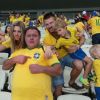 Fernanda Lima, que assistiu ao jogo na Arena Castelão, em Fortaleza, ao lado do marido, Rodrigo Hilbert, dos filhos, e de Leo Jaime, também não gostou do resultado