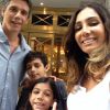 Márcio Garcia e Andrea Santa Rosa estão curtindo as férias com os quatro filhos em NY
