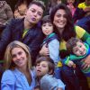 Juliana Paes e Carolina Dieckmann levam os filhos para assistir ao treino da Seleção Brasileira na Granja Comary, em Teresópolis, na Região Serrana do Rio de Janeiro