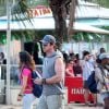 Gerard Butler assistiu ao jogo da Argentina no Fifa Fan Fest, em Copacabana, Zona Sul do Rio de Janeiro