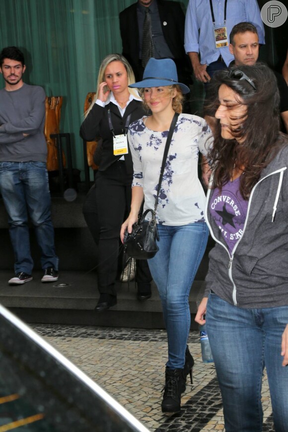 Shakira chegou ao Brasil nesta quinta-feira, 10 de julho de 2014
