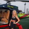 Val Marchiori adora passeios de helicóptero e de jatinho