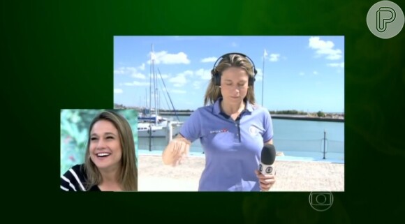 Fernanda Gentil se diverte com ritual que faz para entrar no ar na TV Globo