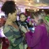 Filha de Juliana Alves, Yolanda mostrou simpatia em festa do filho de Luma Costa