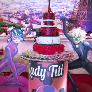 Aniversário de Títi, filha de Giovanna Ewbank e Bruno Gagliasso, teve como tema o desenho animado 'Miraculous: As Aventuras de Ladybug'