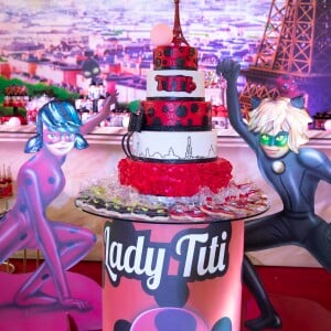 Aniversário de Títi, filha de Giovanna Ewbank e Bruno Gagliasso, teve como tema o desenho animado 'Miraculous: As Aventuras de Ladybug'