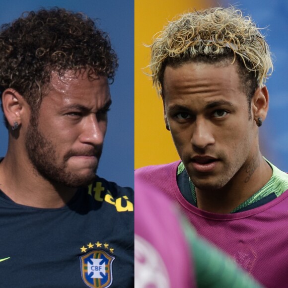 Neymar, um dia antes da estreia na Copa, deixou o cabelo platinado