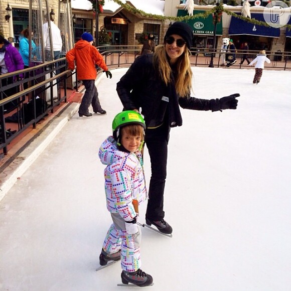 Rafaella Justus esquiando com a mãe, Ticiane Pinheiro