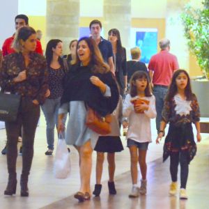 Giovanna Antonelli se diverte em shopping com as filhas gêmeas, Antonia e Sofia, neste domingo, dia 24 de junho de 2018