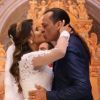 Frank Aguiar e a estudante Carol Santos se casaram nesta sexta-feira, 6 de julho de 2018, em São Paulo