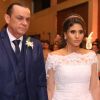 Frank Aguiar e a estudante Carol Santos se casaram em cerimônia celebrada pelo Monsenhor Boanerges Waldemar Bueno