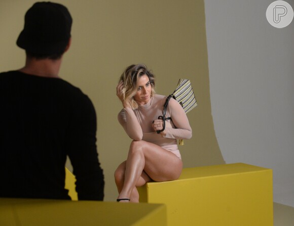 Giovanna Antonelli em making off da nova campanha da verão 2019 da marca Corello, em São Paulo, neste domingo, 8 de julho de 2018