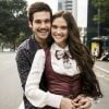 Juliana Paiva e Nicolas Prattes são par romântico na novela 'O Tempo Não Para', trama sucessora de 'Deus Salve o Rei'