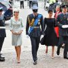 William e Kate Middleton, que batizaram o caçula Príncipe Louis no dia anterior, também compareceram