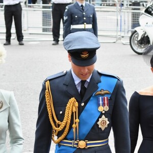 William e Kate Middleton, que batizaram o caçula Príncipe Louis no dia anterior, também compareceram