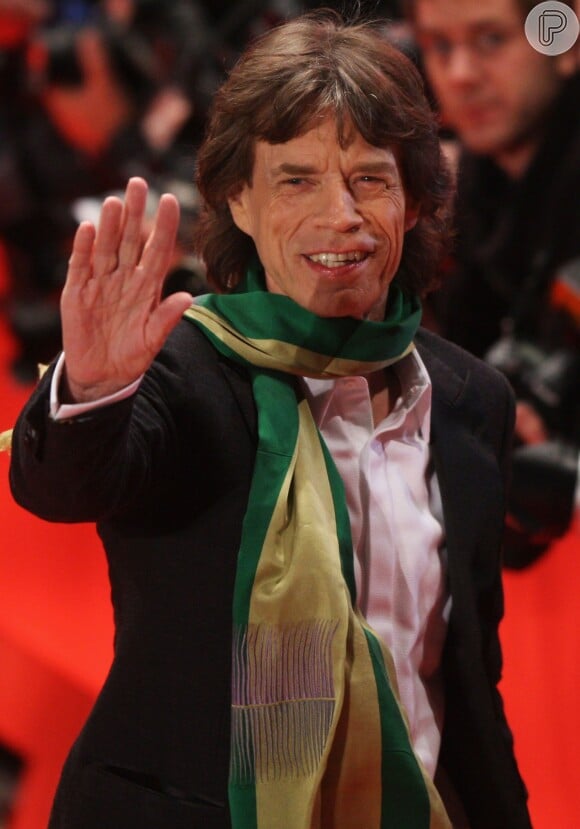 Mick Jagger foi ao estádio em Moscou assistir o jogo entre Inglaterra e Croácia