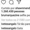 Ivete Sangalo se comparou a Bruna Marquezine em uma foto publicada no Instagram da atriz